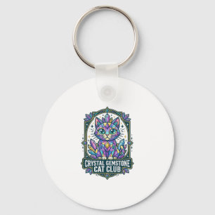 Crystal Gemstone Cat Cat Mom Gift Idea - Crystal G Keychain