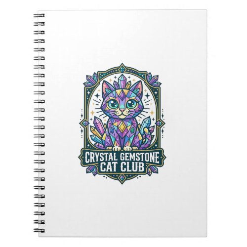 Crystal Gemstone Cat Cat Mom Gift Idea - Crystal G Notebook