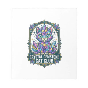Crystal Gemstone Cat Cat Mom Gift Idea - Crystal G Notepad