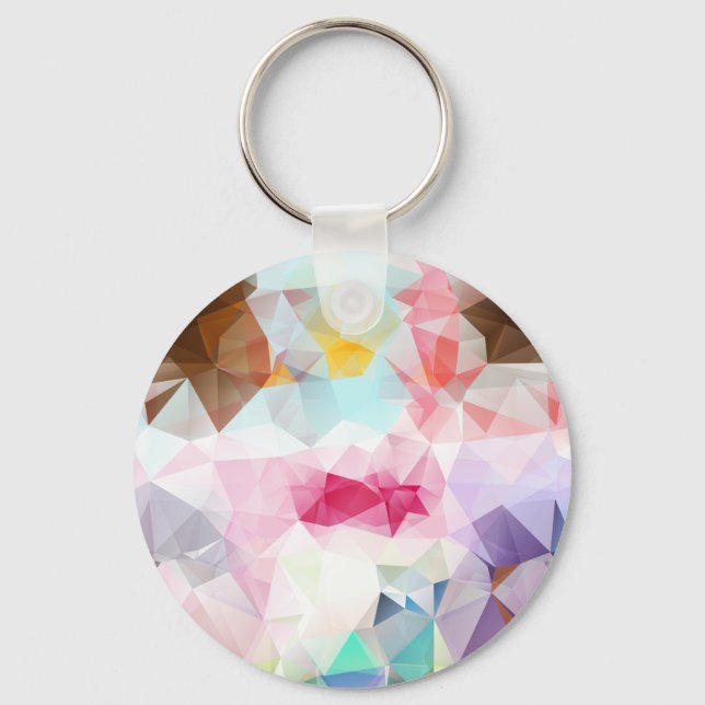 Crystal Geometric Shapes Keychain (Front)
