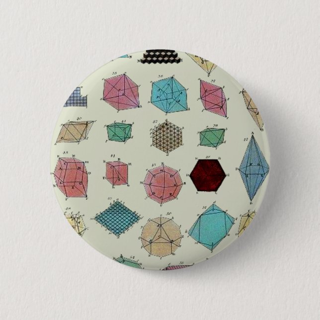 Crystal Geometry Pinback Button (Front)