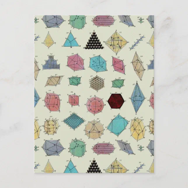 Geometry Postcard Crystal Geometry Postcard | Zazzle