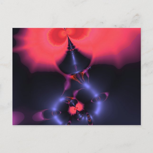 Crystal Ghost – Salmon & Indigo Surprise  Embrace Postcard (Front)