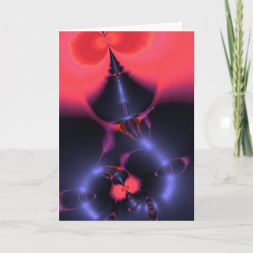 Crystal Ghost - Salmon &amp; Indigo Surprise Enterpris Holiday Card