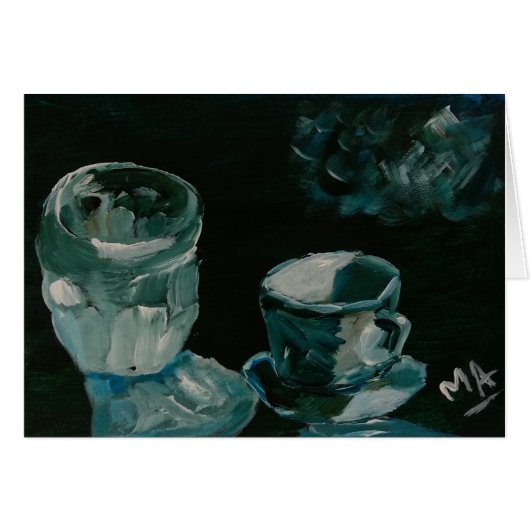 Crystal glass and teacup cards (Front Horizontal)