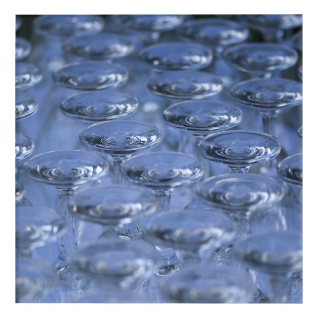 Crystal Glasses Pattern Abstract Poster Acrylic Print (Front)