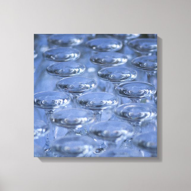 Crystal Glasses Pattern Abstract Poster Canvas Print (Front)