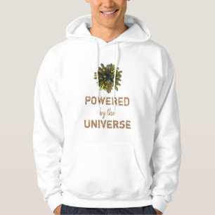 *~* Crystal Gold Yellow Sphere Men White Hoodie