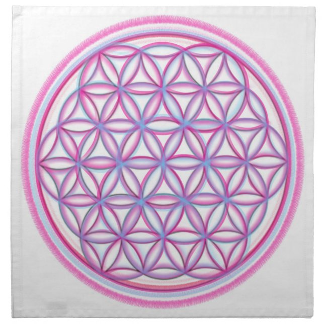 Crystal Grid Cloth Flower of Life Napkin (Front)