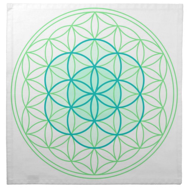 Crystal Grid Cloth Flower & Seed Of Life (Front)