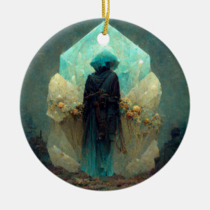 Crystal Guardian Alien Sci-Fi Fantasy Ceramic Ornament