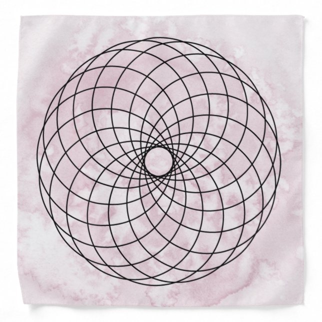 *~* Crystal Healer Torus Crystal Grid Cloth Sacred Bandana (Front)