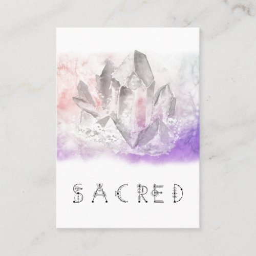  Crystal Healing Arts  Sacred Watercolor Business Card