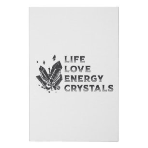 Crystal Healing Gemstone Life Love Energy Crystals Faux Canvas Print