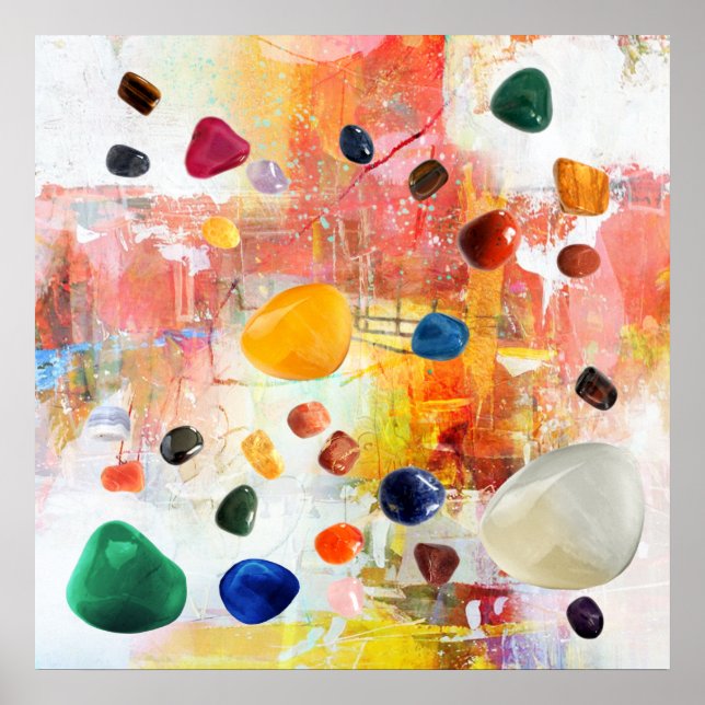 Crystal Healing Gemstone Poster (Front)