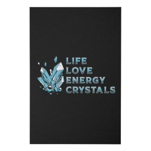 Crystal Healing Life Love Energy Crystals Gemstone Faux Canvas Print