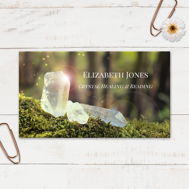 Crystal Healing Reading Photo Business Card (Creator Uploaded)