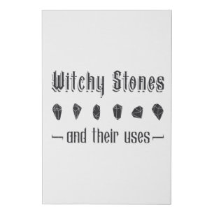Crystal Healing Witchy Stones And Their Uses Gift Faux Canvas Print