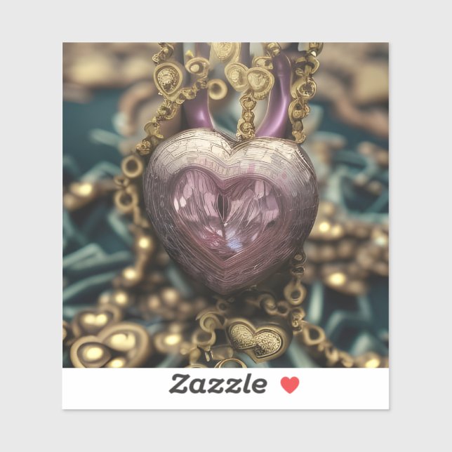 Crystal Heart Amulet Sticker (Sheet)