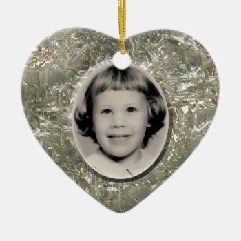 Crystal Heart Memorial Ornament Customizable by TheGiftsGaloreShoppe at Zazzle