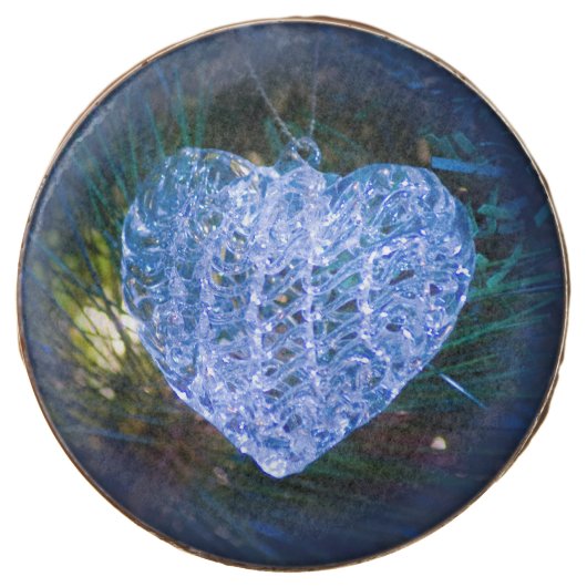 Crystal Heart Ornament Chocolate Dipped Oreo (Front)