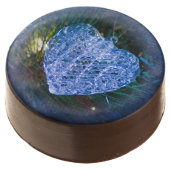 Crystal Heart Ornament Chocolate Dipped Oreo (Angled)