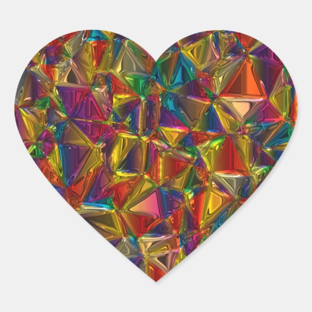 crystal heart stickers (Front)