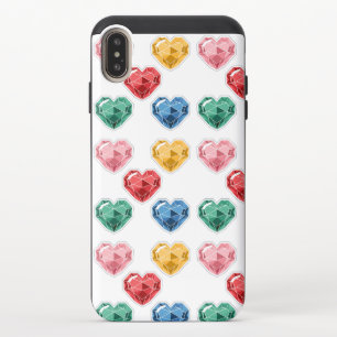 "Crystal Hearts: A Spectrum of Love" iPhone XS Max Slider Case