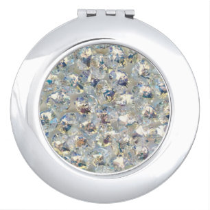 Crystal Hearts Image Compact Mirror
