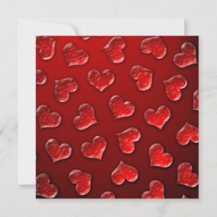 Crystal Hearts Valentine's Day Invitation