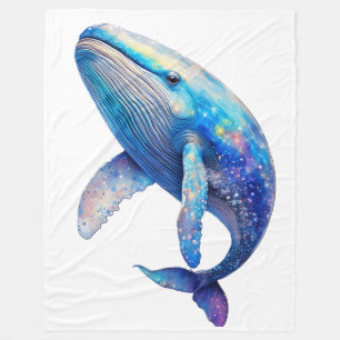 Crystal Humpback Whale Fleece Blanket