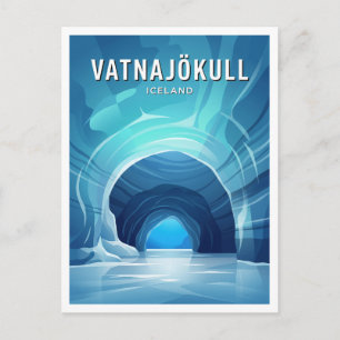 Crystal Ice Cave, Vatnajökull Glacier Jökulsárlón Postcard