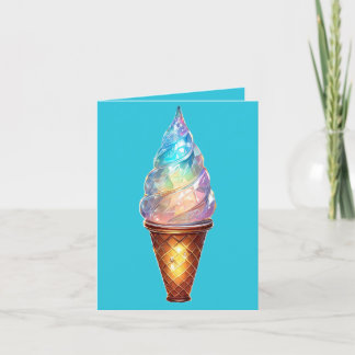 Crystal Ice Cream Cone Thank You Card