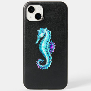 Crystal Ice Seahorse on Blue Background OtterBox iPhone 14 Plus Case