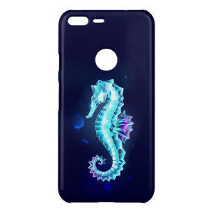 Crystal Ice Seahorse on Blue Background Uncommon Google Pixel XL Case