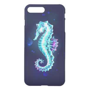 Crystal Ice Seahorse on Blue Background iPhone 8 Plus/7 Plus Case