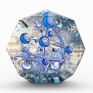 Crystal Ice Ship Acrylic Award