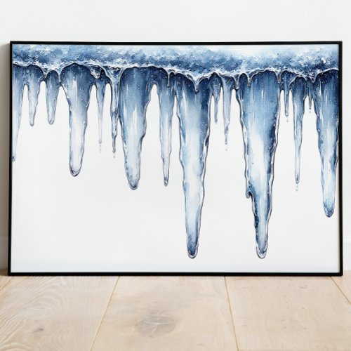 Crystal Icicle Art Poster