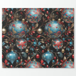 Crystal Intricate Ornaments Wrapping Paper<br><div class="desc">Beautifully crafted crystallized Christmas ornaments of all sizes. Hand made and worked into a luxurious design. Seamless wrapping paper for a wonderful wrapping experience!</div>