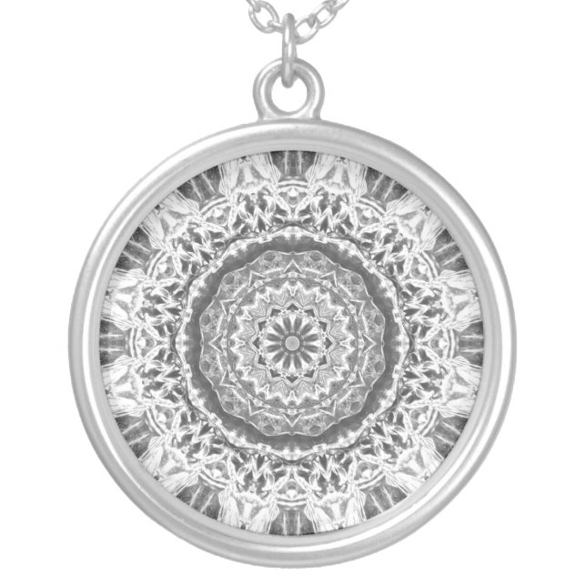 Crystal Kaleidoscope 02 Silver Plated Necklace (Front)