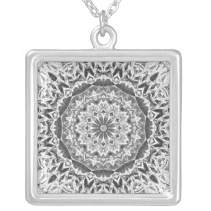 Crystal Kaleidoscope 03 Silver Plated Necklace