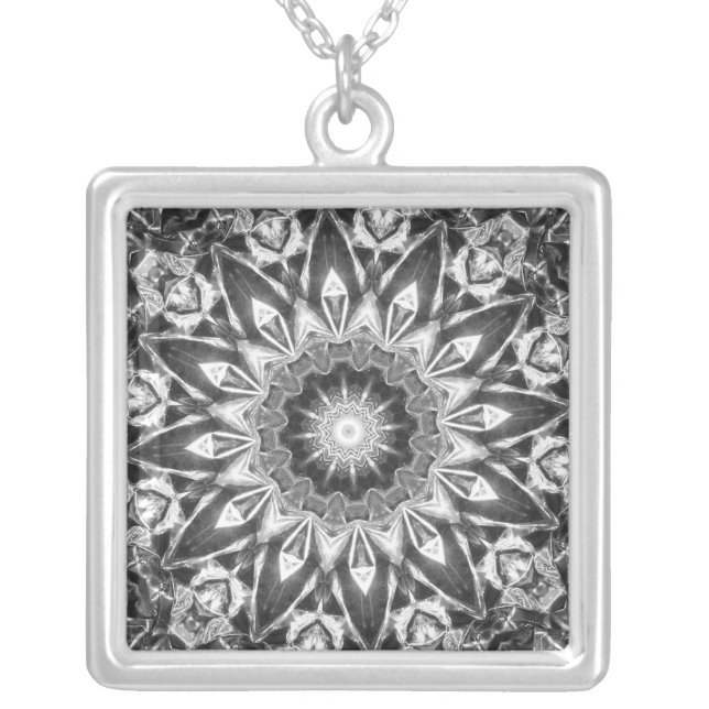 Crystal Kaleidoscope 05 Silver Plated Necklace (Front)