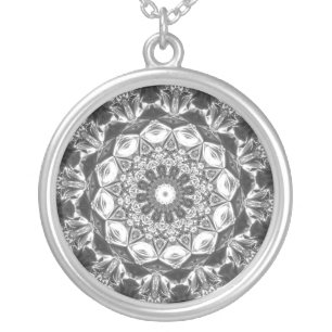 Crystal Kaleidoscope 07 Silver Plated Necklace