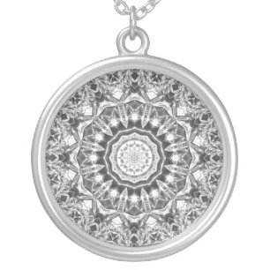 Crystal Kaleidoscope 08 Silver Plated Necklace
