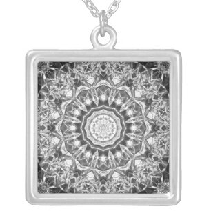 Crystal Kaleidoscope 08 Silver Plated Necklace
