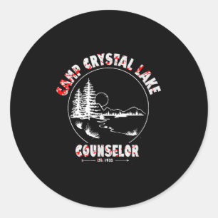 Crystal Lake Camp Counselor Costume Halloween Horr Classic Round Sticker