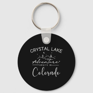 Crystal Lake Colorado Mountain Adventure Camping V Keychain