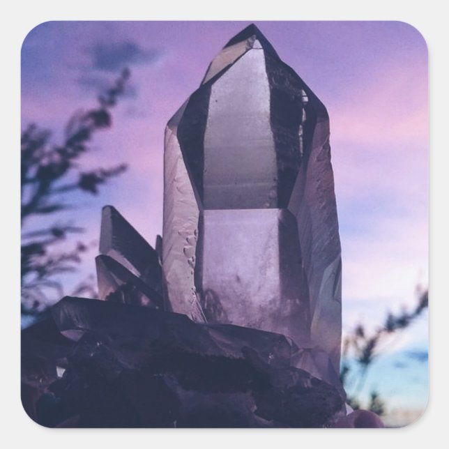 crystal lovers square sticker (Front)