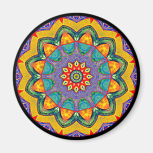 "Crystal Mandala Quilt" Magnet