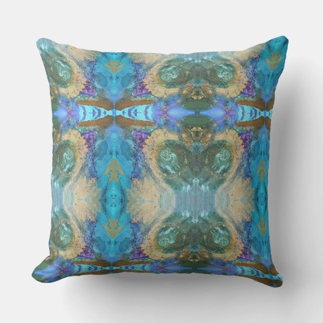 Crystal Matrix Art Throw Pillow (Front)